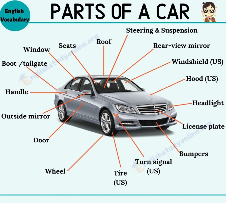Части автомобиля в картинках